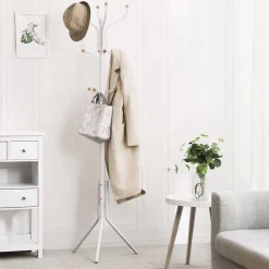 Store SONGMICS Portemanteau sur pieds blanc