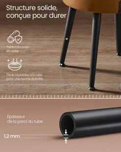 Best Sale SONGMICS Portemanteau sur roulettes marron rustique et noir d'encre