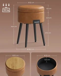 Best Sale SONGMICS Portemanteau sur roulettes marron rustique et noir d'encre