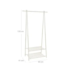 New SONGMICS Portemanteau étagère crème