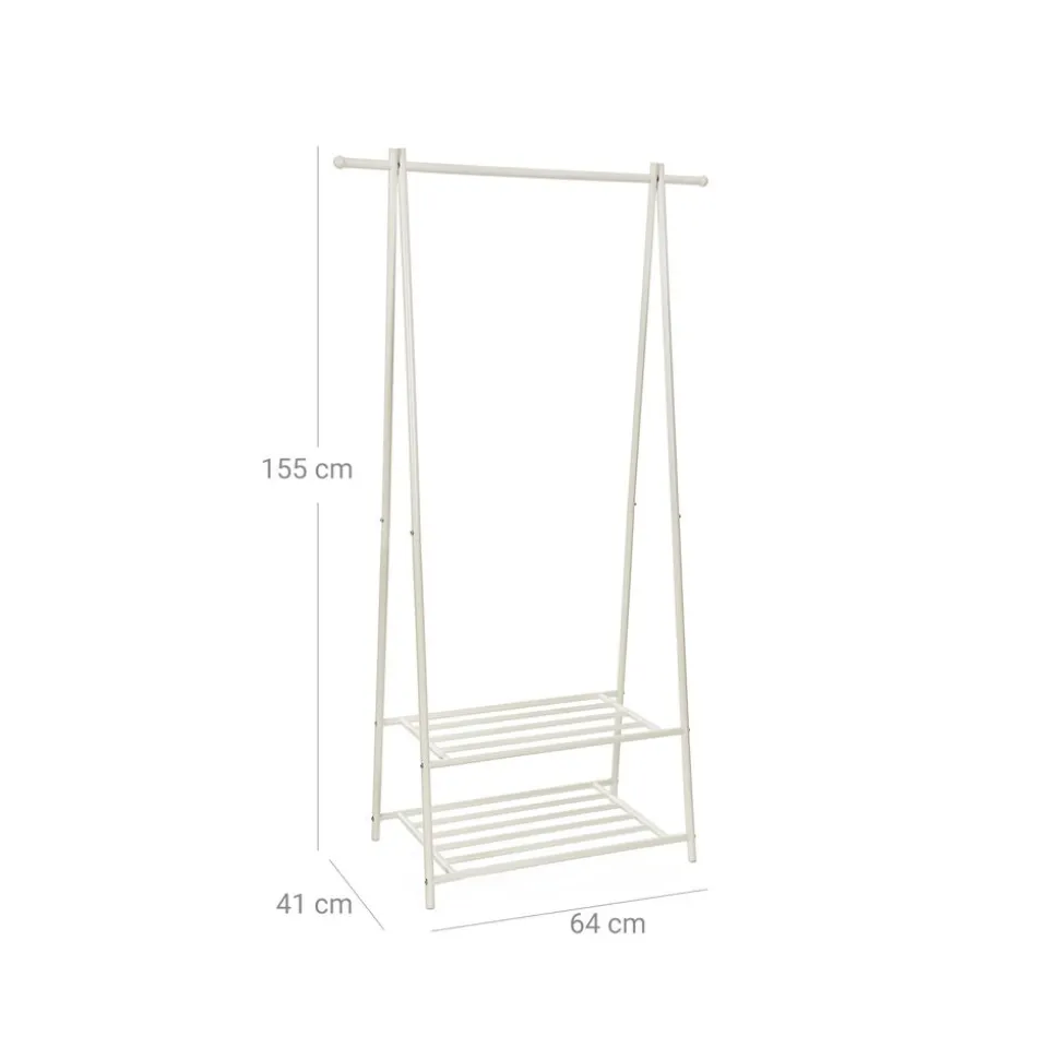 New SONGMICS Portemanteau étagère crème
