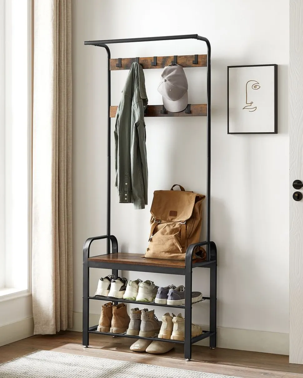 Store SONGMICS Portemanteau étagère industriel