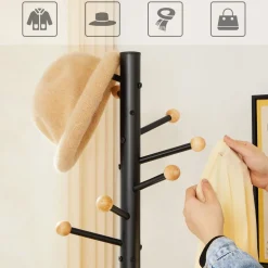 Flash Sale SONGMICS Porte-manteaux 11 crochets noir