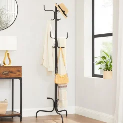Hot SONGMICS Porte-manteaux 12 patères Noir
