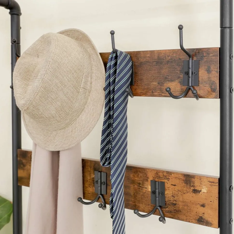 Clearance SONGMICS Porte-manteaux grille industriel