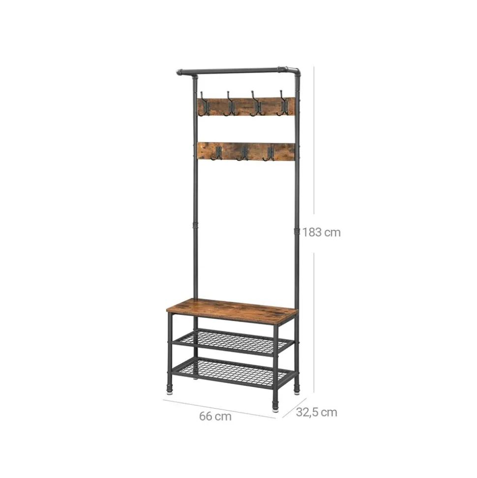 Clearance SONGMICS Porte-manteaux grille industriel