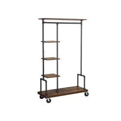 Best Sale SONGMICS Porte-manteaux mobile industriel Marron Rustique