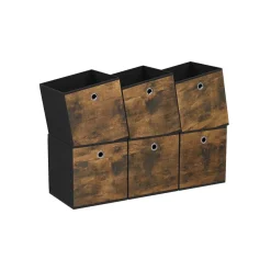 Best Sale SONGMICS Porte-manteaux mural Marron Rustique + Noir