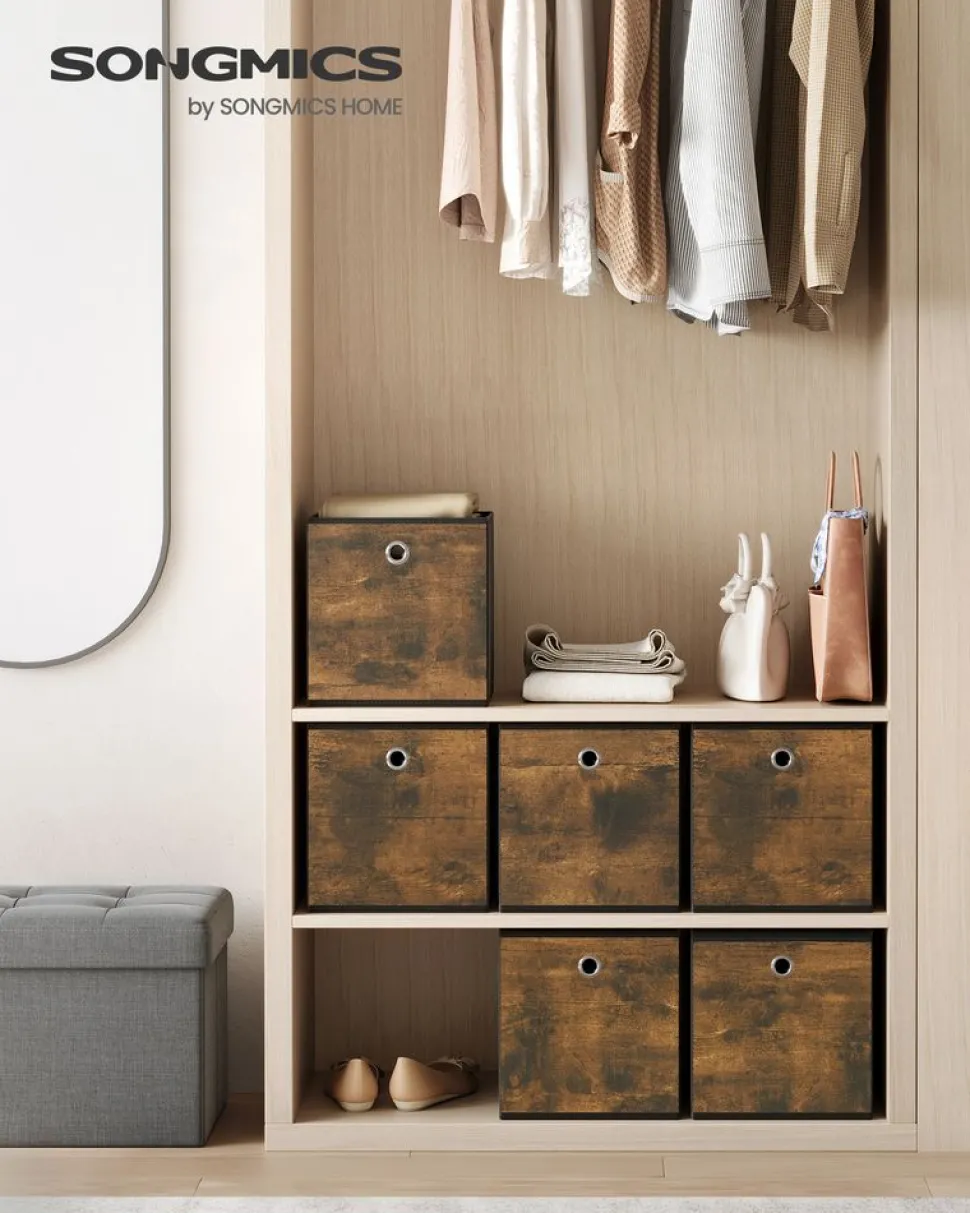 Best Sale SONGMICS Porte-manteaux mural Marron Rustique + Noir