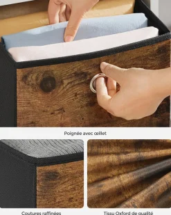 Best Sale SONGMICS Porte-manteaux mural Marron Rustique + Noir