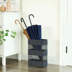 New SONGMICS Porte-parapluies rectangle gris