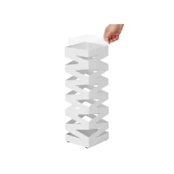 Sale SONGMICS Porte-parapluies zigzag blanc