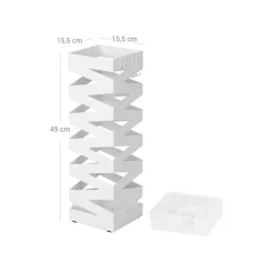 Sale SONGMICS Porte-parapluies zigzag blanc