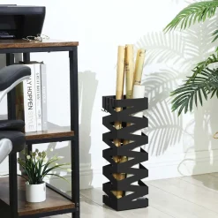 Sale SONGMICS Porte-parapluies zigzag blanc