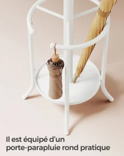 Cheap SONGMICS Porte-vêtement en métal 2 barres avec roulettes Noir