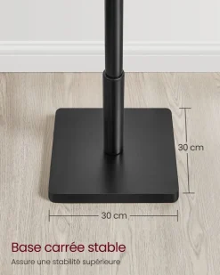 Fashion SONGMICS Porte-vêtements en bois blanc nuage