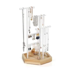 Outlet SONGMICS Portique à bijoux blanc