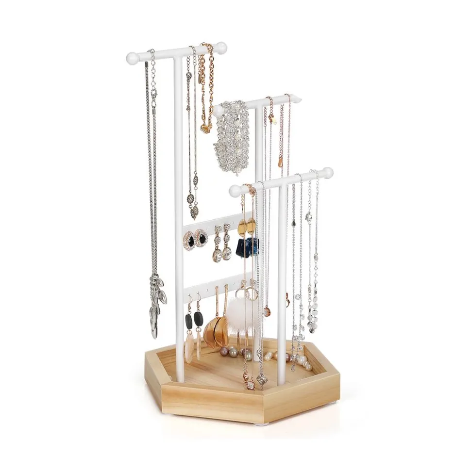 Outlet SONGMICS Portique à bijoux blanc