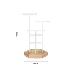 Outlet SONGMICS Portique à bijoux blanc