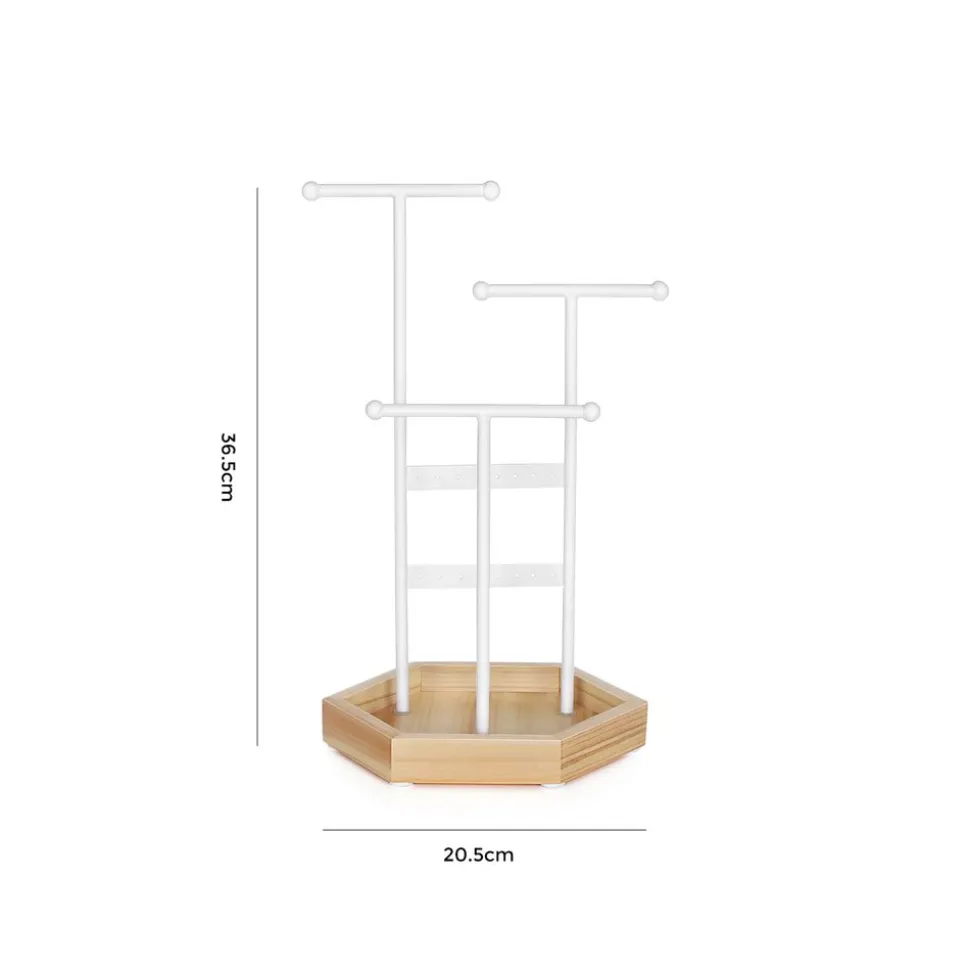 Outlet SONGMICS Portique à bijoux blanc