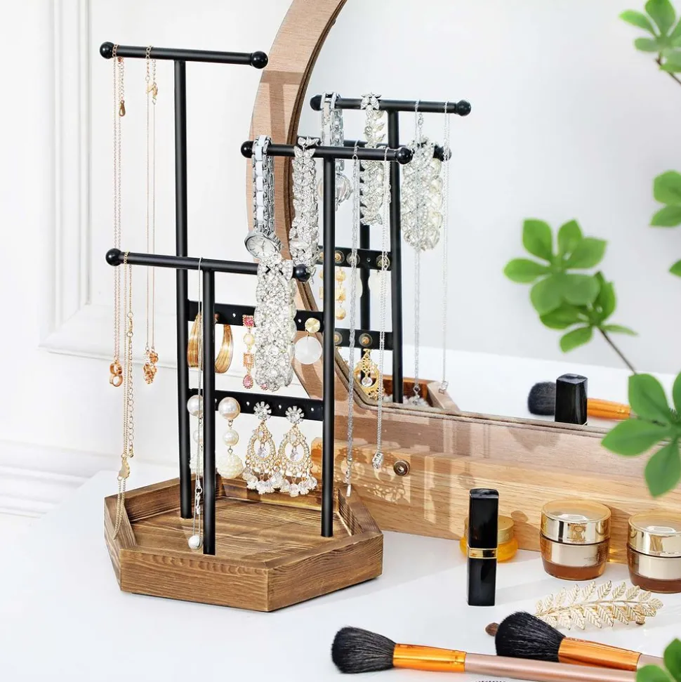 Outlet SONGMICS Portique à bijoux blanc