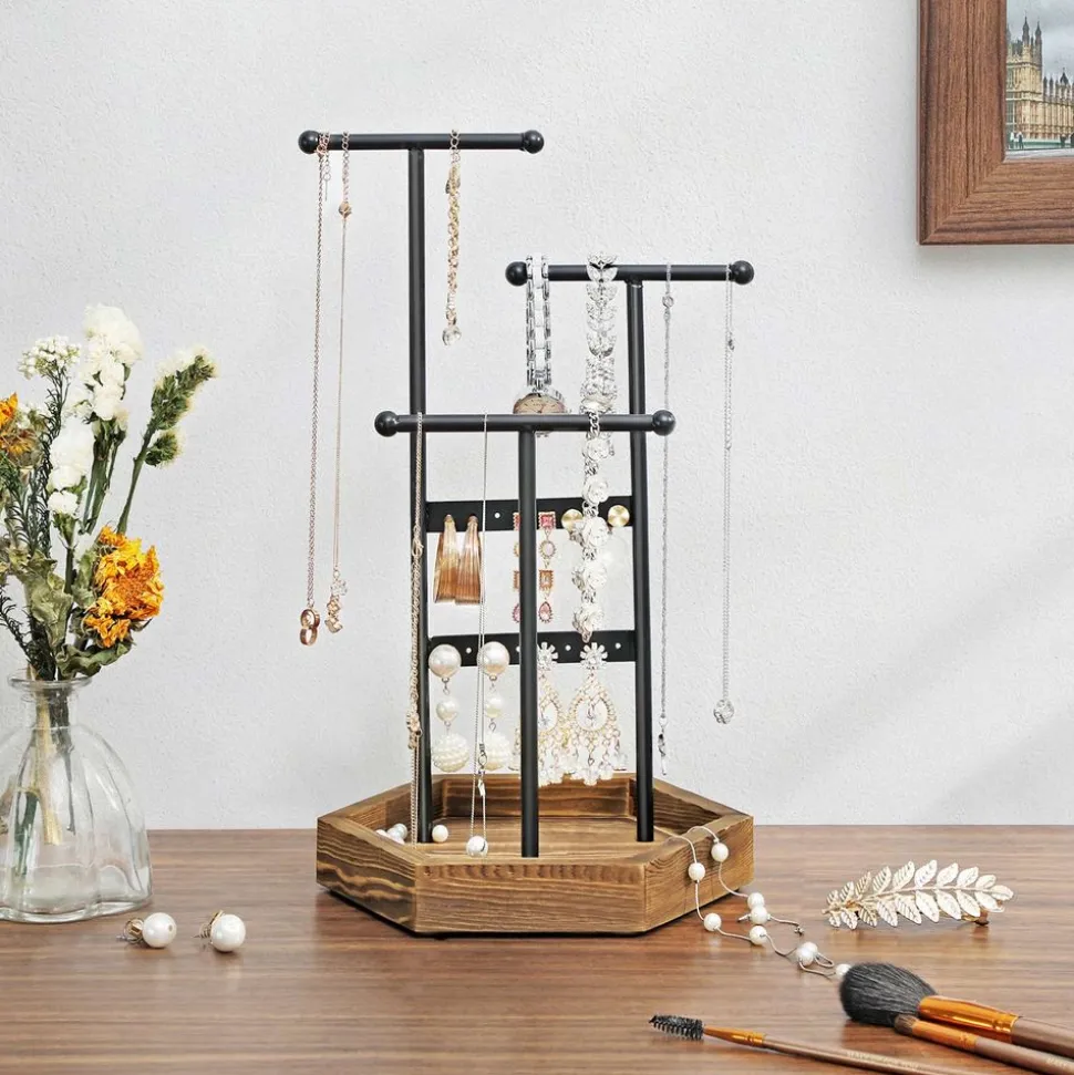 Outlet SONGMICS Portique à bijoux blanc