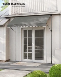 Clearance SONGMICS Poteau fixation store Noir