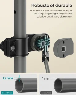 Clearance SONGMICS Poteau fixation store Noir