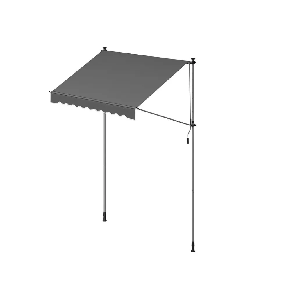 Clearance SONGMICS Poteau fixation store Noir