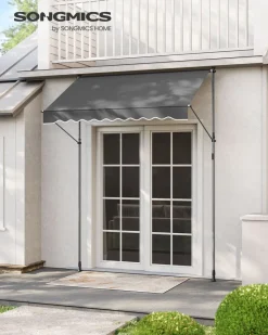 Clearance SONGMICS Poteau fixation store Noir