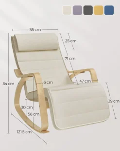 Shop SONGMICS Poubelle 2 x 30L blanc cassé
