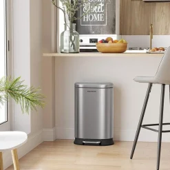 Sale SONGMICS Poubelle capteur 2 x 35L Argent