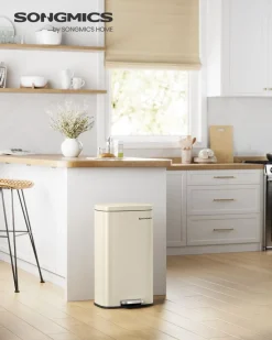 Fashion SONGMICS Poubelle Cuisine 30L avec Couvercle en Douceur