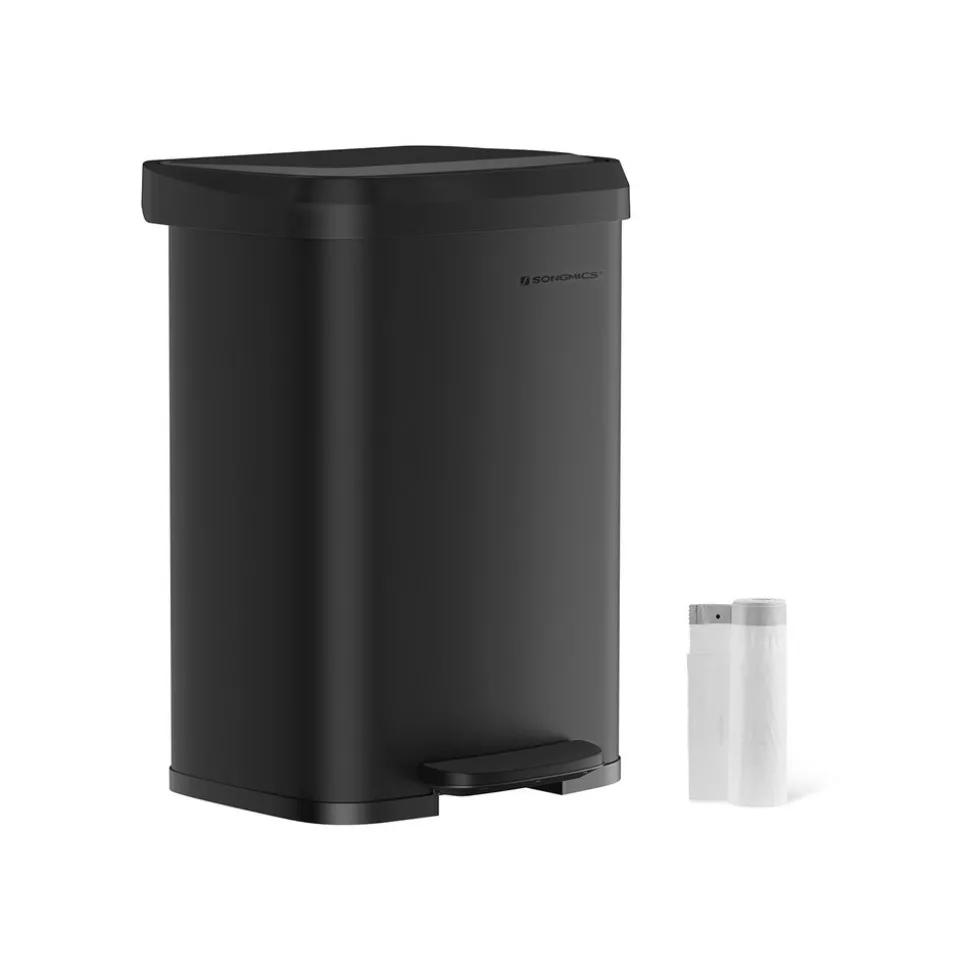 Cheap SONGMICS Poubelle de cuisine 50 L beige sable et gris tourterelle