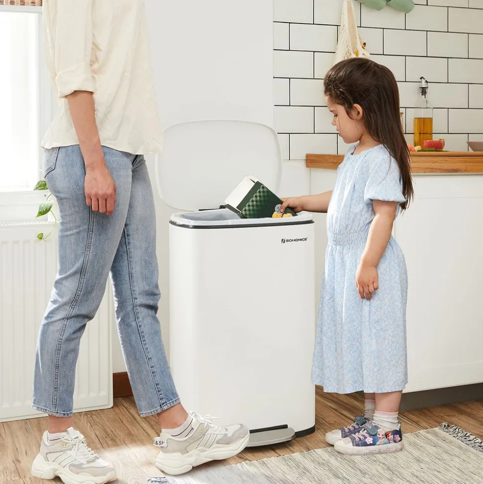 Best Sale SONGMICS Poubelle de Cuisine 50L à Pédale