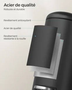 Best Sale SONGMICS Poubelle de salle de bain 10L Noir d'Encre