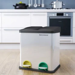 Shop SONGMICS Poubelle de tri 2 x 15L
