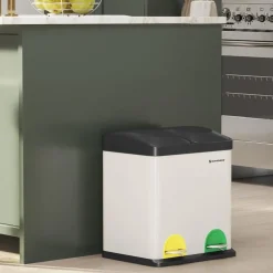 Shop SONGMICS Poubelle de tri 2 x 15L