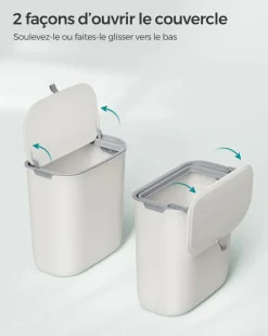 Best Sale SONGMICS Poubelle 5L gris