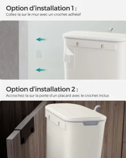 Best Sale SONGMICS Poubelle 5L gris