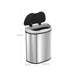 Discount SONGMICS Poubelle 45L métallisé