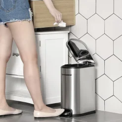 Cheap SONGMICS Poubelle 10L métallisé