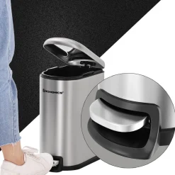 Cheap SONGMICS Poubelle 10L métallisé