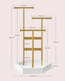 Hot SONGMICS Présentoir bijoux arbre argenté