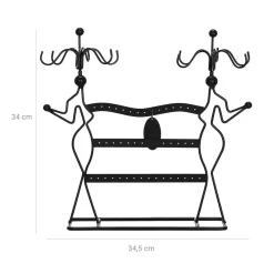 Clearance SONGMICS Présentoir bijoux métal noir