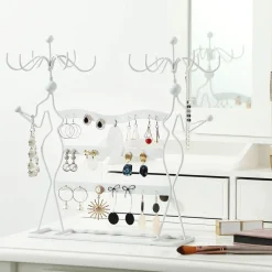 Clearance SONGMICS Présentoir bijoux métal noir