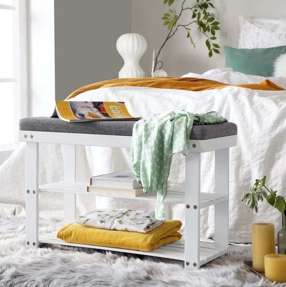 Shop SONGMICS Rangement chaussures 8 compartiments modulable blanc