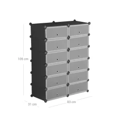 Cheap SONGMICS Rangement modulable 12 casiers