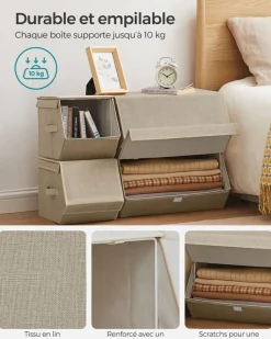 Best Sale SONGMICS Sac de Rangement sous Lit Gris