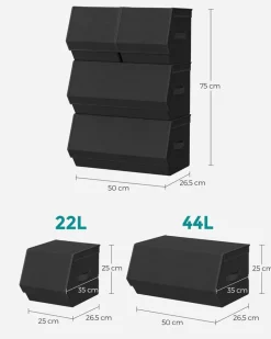 Best Sale SONGMICS Sac de Rangement sous Lit Gris